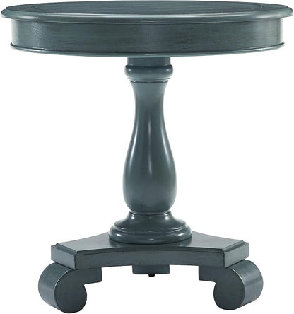 Roundhill Furniture Rene Round Wood Pedestal Side Table, 26D x 26W x 26.5H in - Image 2