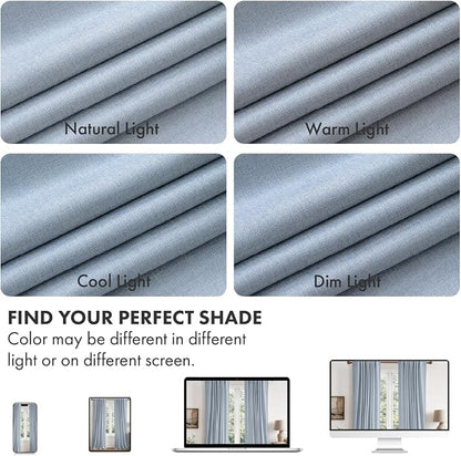 MIULEE 100% Blackout Linen Curtains - Image 7