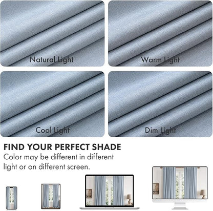 MIULEE 100% Blackout Linen Curtains - Image 7