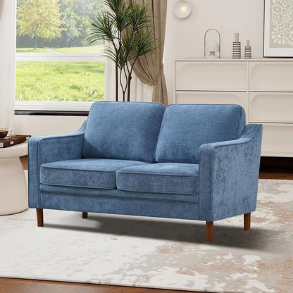Kingfun 56" Chenille Sofa, Loveseat Couch, Mid Century Modern Love Seat Couches by KINGFUN-Anexcitingoption