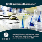 Libbey Tumbler and Rocks Glass Set, Infused Blue Ribbon Drinkware Glasses Set,, Artisan Inspired Four-Dimple Shaped Rock Glasses, Dishwasher Safe Tumbler Glasses Set