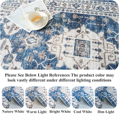 2x4 Non-Slip Entryway Area Rugs: Washable Stain Resistant Kitchen Carpet - Image 9