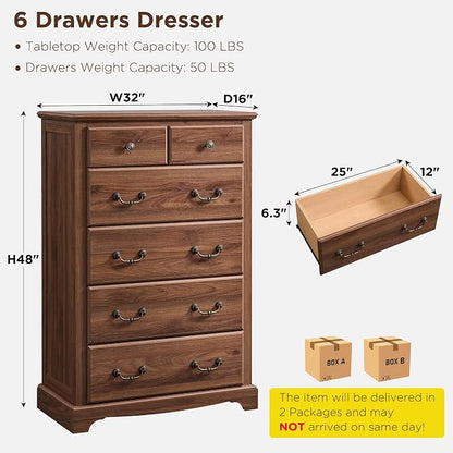 T4TREAM 48" Tall Drawers Dresser Chests - Image 2
