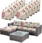 CALBODE 12pcs Single Seat Floral Print Outdoor Sofa Cover, Waterproof Elastic by CALBODE