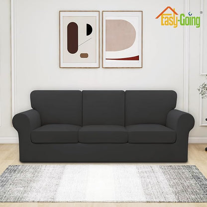 Easy-Going 7 Pieces Stretch Couch Cover Washable Sofa Cover Set - Image 2