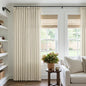 Extra Wide Pinch Pleat 100 x 84 Inch Linen Semi Sheer Curtains 1 Panel | by Twodrapes