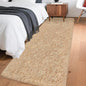 2x6 Bedside Area Rugs for Bedroom Soft Fluffy Shag Beige Rug for Hallway by JiaoBaba