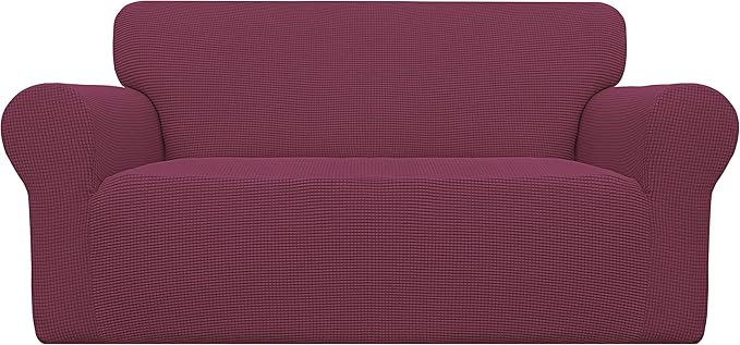 Easy-Going Stretch Loveseat Couch Covers Washable ASH Rose | 1-Piece Loveseat by Easy-Going