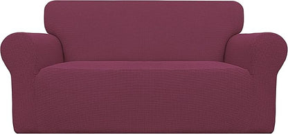 Easy-Going Stretch Loveseat Couch Covers Washable ASH Rose | 1-Piece Loveseat by Easy-Going