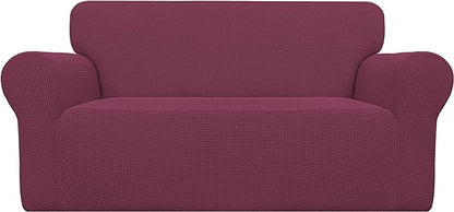 Easy-Going Stretch Oversized Loveseat Couch Covers Washable ASH Rose | 1-Piece by Easy-Going