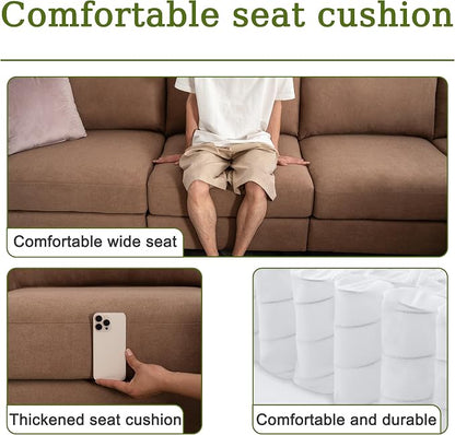 150.4" Large Sectional Couches for Living Room, 8 Seater L Shaped Modular - Image 4