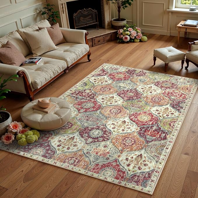 Lahome Moroccan Small Washable Area Rug, 3x5 Rugs by Lahome