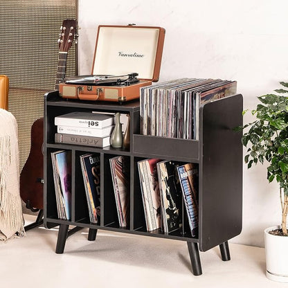 Record Player Stand, Large Record Player Table Cabinet - Image 6