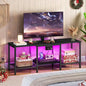 HOOBRO TV Stand with Charging Station to 55 Inches, LED Entertainment Center by HOOBRO