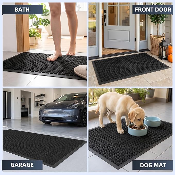 Front Door Mat Outside Entrance, Heavy Duty Waterproof Doormat | 35.5"x24" - Image 8