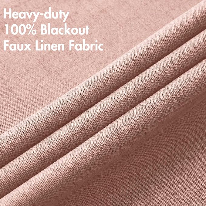 MIULEE 100% Blackout Linen Curtains - Image 5
