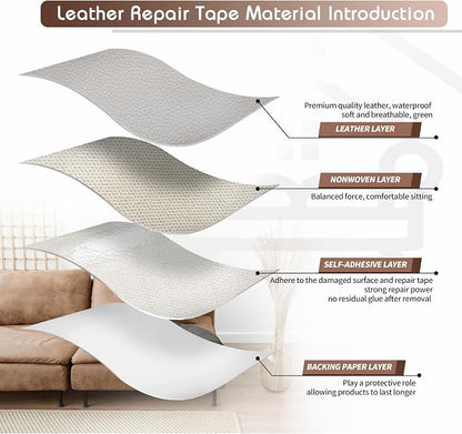 KING MOUNTAIN Leather Repair Patch, 16 x 60 Inches self Adhesive Leather Repair - Image 3
