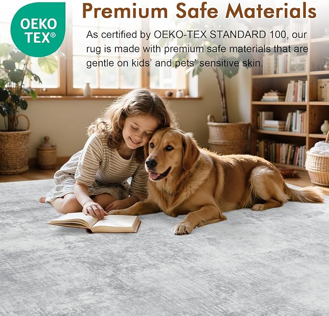 8x10 Ft Large Area Rugs for Living Room, Soft Non-Slip Washable Rugs Modern - Image 5