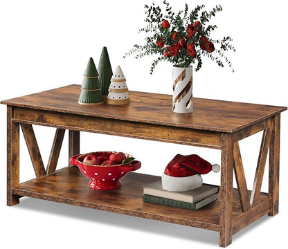 WLIVE Coffee Table, Wood Center Table by WLIVE