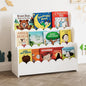 SpaceAid 3-Tier Scalloped Bookshelf, Montessori Bookcase by SpaceAid