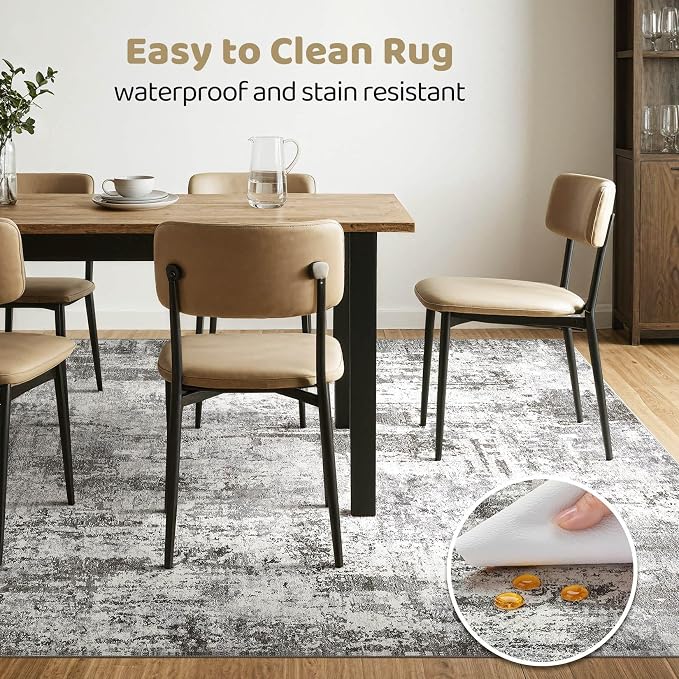 LOONGRUG 7x10 Area Rug Washable Large Neutral Modern Living Room Rugs | - Image 6