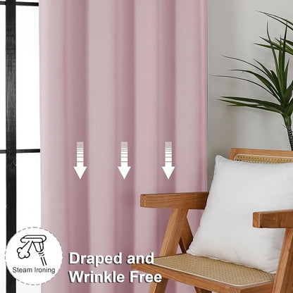 Simplebrand Ava Blush Short Blackout Curtains - Image 7