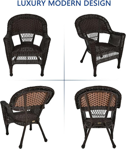 Jeco Wicker Chair with Blue Cushion - Image 6
