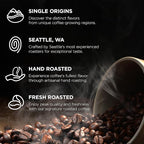 Fonte Coffee Roaster - French Press Coffee - Medium-Dark Fresh Roast - Roasted in Seattle - Single Origin - Bright, Chocolately, Balanced - 12 oz - Fonte AA