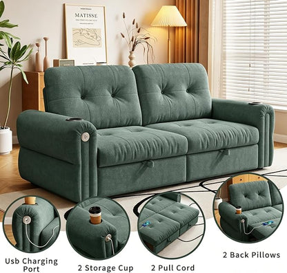 Convertible Couches, Queen Size Pull Out Sofa Bed - Image 4