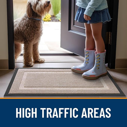 OLANLY Front Door Mat Outside 47x17, All-Season Heavy-Duty Rubber Doormat | - Image 6