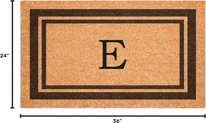 Calloway Mills 152982436E Brown Border 24" x 36" Monogram Doormat - Image 3