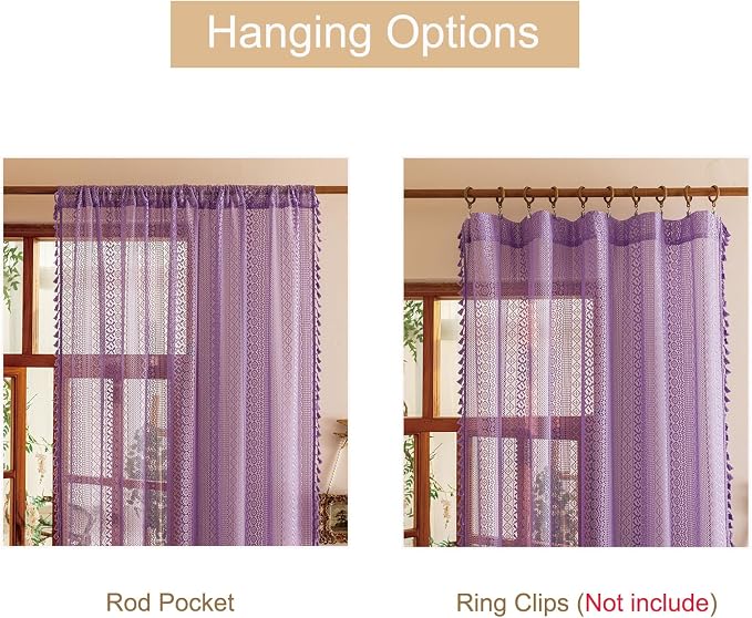 Sutuo Home Boho Curtains 2 Panels - Image 4