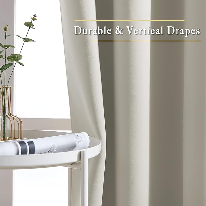 NICETOWN Blackout Bedroom Curtains 48 inches Long - Image 5