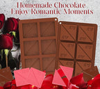 Webake Square Break-Apart Chocolate Mold, 2 Pack Silicone Conversation Chocolate Molds, Romantic Couples Chocolate Mold