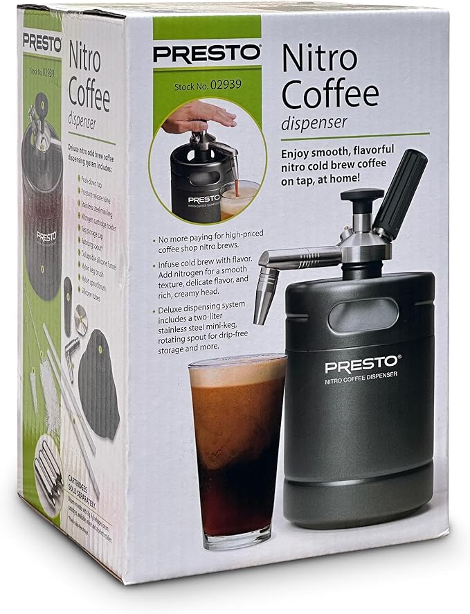 Presto 02939 Cold Brew Nitro Coffee Dispenser, 48 ounces