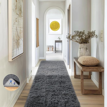 Ophanie 2x8 Runner Rug for Hallway, Upgrade Non-Slip Fluffy Soft Bedside Rugs by Ophanie