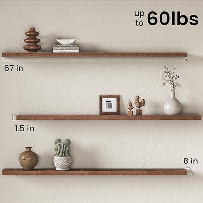 Fun Memories 67Inch Long Floating Shelves, 8 Inch Deep Shelves - Image 3
