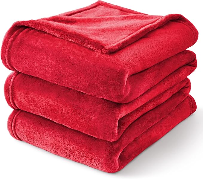 BEDELITE Fleece Blankets Queen Size Red Throw Blankets - Image 7