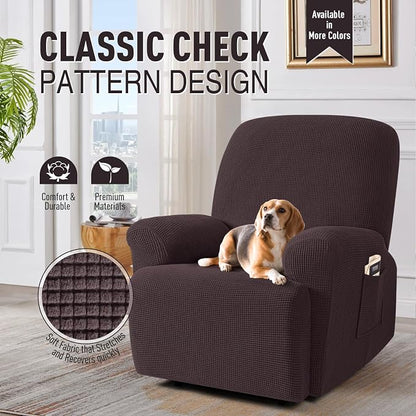 TAOCOCO Oversized Recliner Chair Covers, 1 Seater Streach Recliner Covers Soft - Image 2
