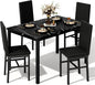 Recaceik Dining Table Set for 4, Modern 5 Piece Dining Table Set Faux Marble by Recaceik