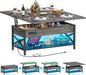 Aheaplus Coffee Table Lift Top Multi-Function Coffee Table Converts to Dining by Aheaplus
