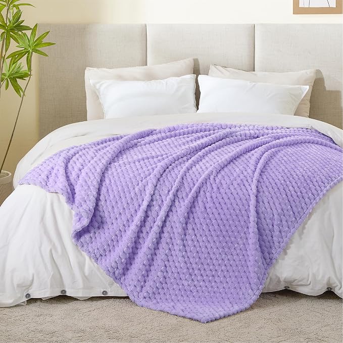 BEDELITE Lavender Twin Blanket for Couch, Soft Cozy Gifts for Women, 60*80 | 3D - Image 6