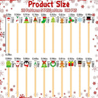 Mifoci 100 Pcs Christmas Wooded Coffee Stirrers Wood Cocktail Coffee Stir Sticks Disposable Stirring Sticks for Beverage Chocolate Hot Drink Party Supplies, 20 Styles (Vibrant Style)