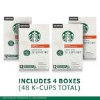 Starbucks Medium Roast K-Cup Coffee Pods with 2X Caffeine, for Keurig Brewers, 4 boxes (48 pods total)