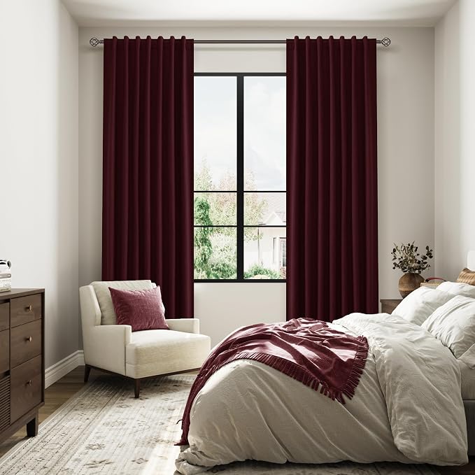 100% Blackout Curtains 120 Inch Length 2 Panels Set - Image 8
