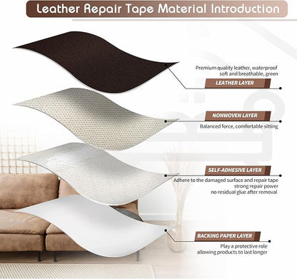 KING MOUNTAIN Leather Repair Patch, 2 Packs 9 x 11 Inches self Adhesive Leather - Image 3