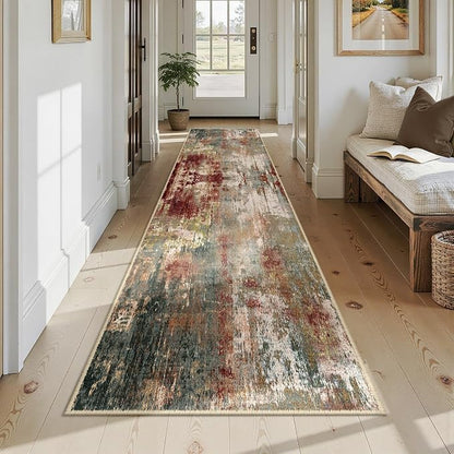 RELEANY Washable Runner 2'6"x14' Abstract Area Rug - Image 7