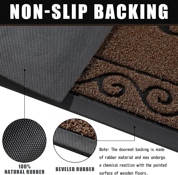 Yimobra Welcome Mats for Front Door 36x24, Heavy Duty Waterproof Outdoor Door - Image 3