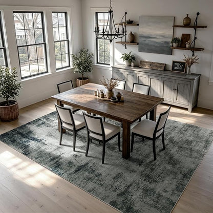 Washable Rugs 8x10 Area Rugs for Living Room, Dining Room, Nursery | No Creases - Image 7