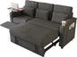 Sectional Sleeper Sofa with Pull Out Couch and Reclining Chair, Modern 3-in-1 by LITVZ